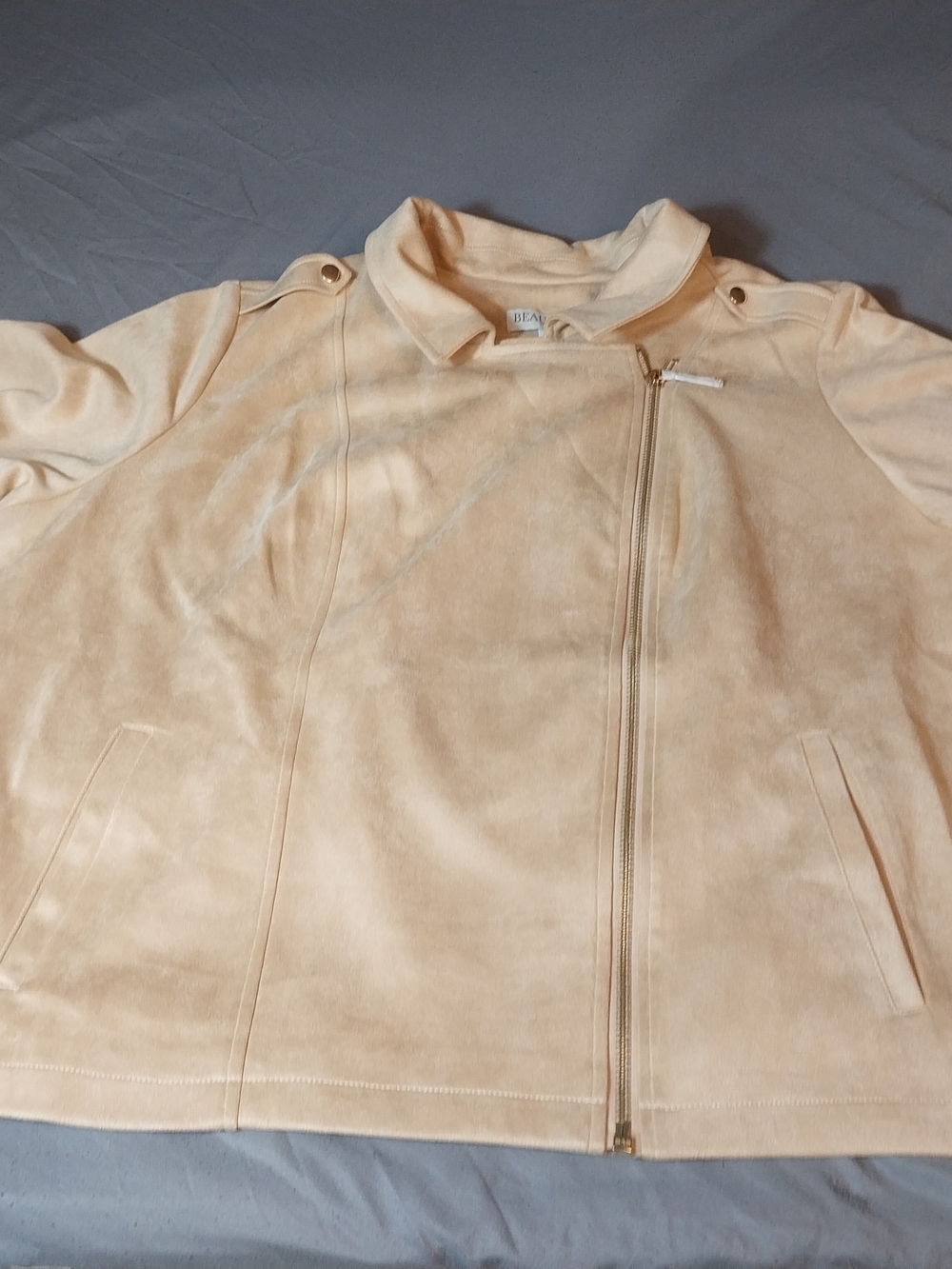 BEAUTIFUL by Lawrence Zarian The Orly Faux Suede Moto Jacket #409